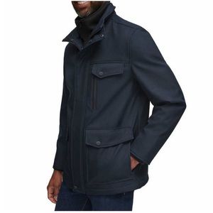 Andrew Marc Men Textured Jacket - BLUE - LARGE
